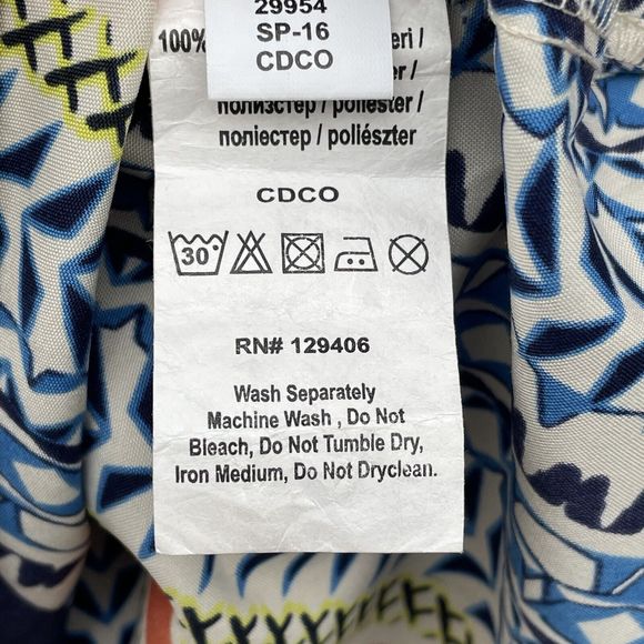 Venus Halter Mini Dress Women’s Small Cream Multicolored Geometric Sleeveless - Picture 5 of 16